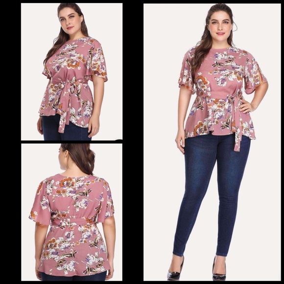 Quinn-Tessential Designs Tops - Split Sleeve Floral Blouse